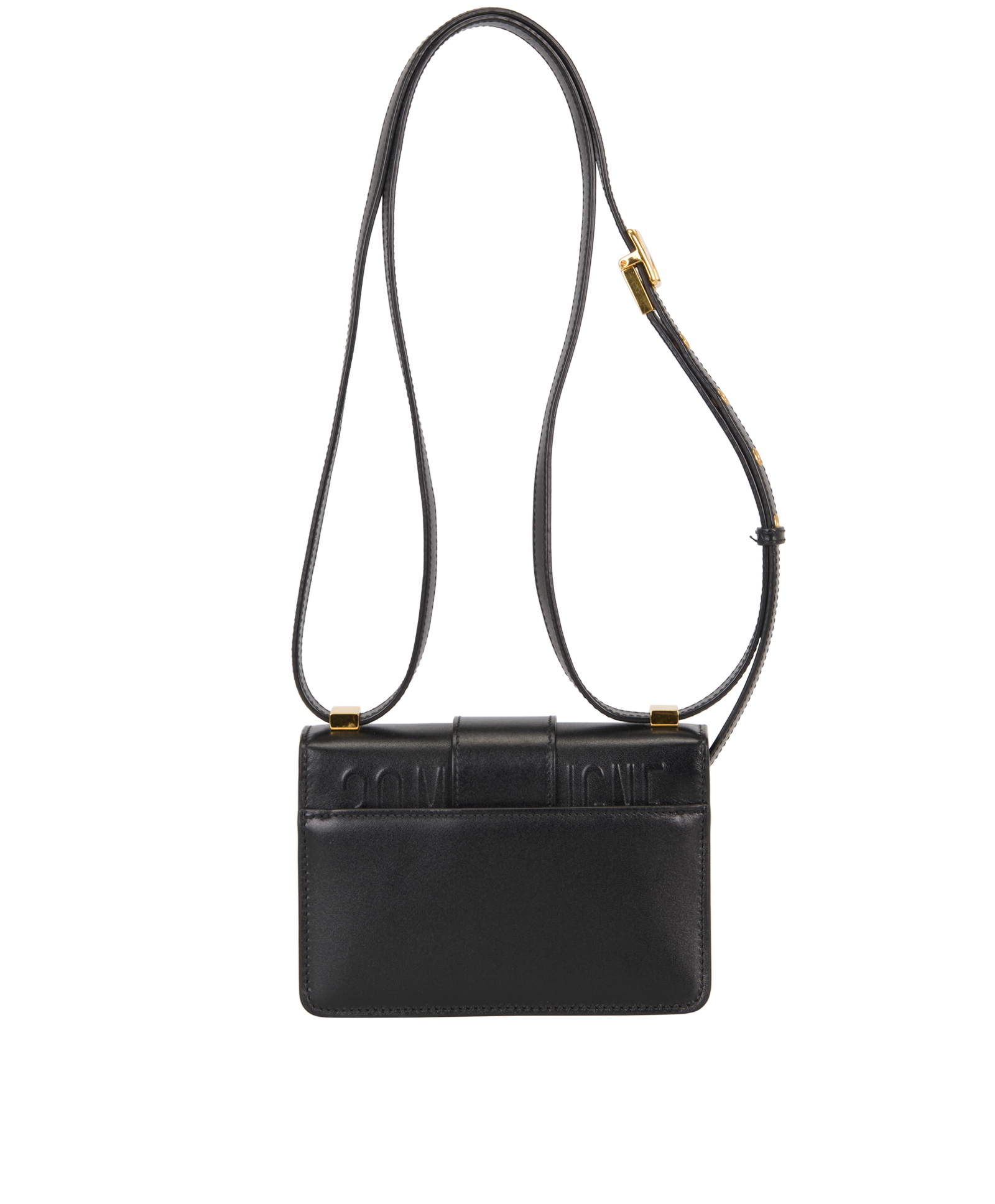30 Montaigne Micro, &pound;1,400, Handbags, Black, Leather, Back view